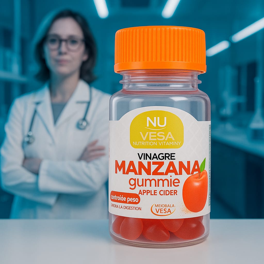 NuVesa Gomitas Saludables Vinagre de Manzana 60 gomitas