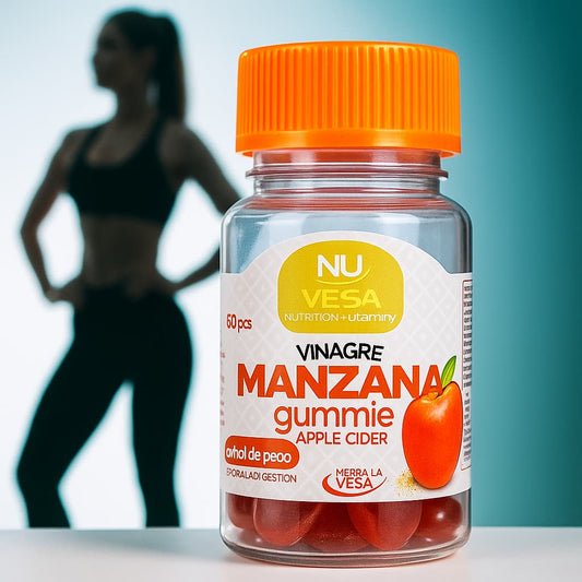 NuVesa Gomitas Saludables Vinagre de Manzana 60 gomitas